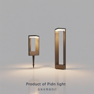 Lampe solaire en aluminium pour pelouse et jardin, étanche IP55, décoration extérieure pour aménagement paysager avec design géométrique/abstrait - Product Image 1
