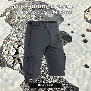 Pantalones Cortos Deportivos para Hombre, con Cordón Ajustable, Logotipo Personalizado, Estilo Biker, Tejido de Punto, Ajuste Cómodo para Ejercicio y Running - Product Image 2
