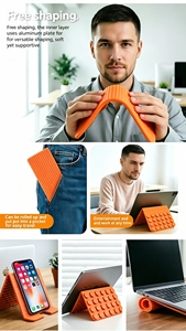 Support de téléphone pliable multifonctionnel réglable, support de tablette en silicone, support d'affichage portable pour appareil mobile - Product Image 6