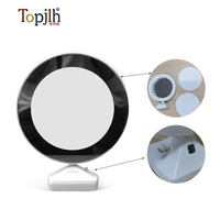 Topjlh Offres Spéciales blanc Sublimation LED miroir magique Design personnalisé miroir de maquillage rond avec lumières pour décoration de salle de bain