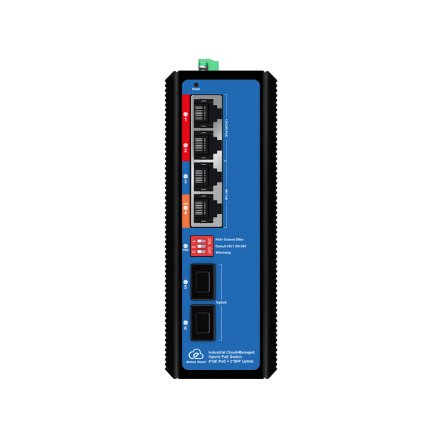 Cloud Management Poe Switch 10/100/1000M 6 Ports Industrial Din Rail Poe Switch Network Managed Switch for CCTV