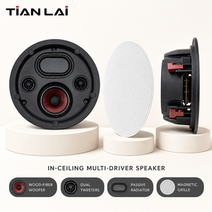 ลำโพงติดเพดาน PEL <span class=keywords><strong>Tweeter</strong></span> สองตัว 30W 8 โอห์ม พร้อมเบสเรดิเอเตอร์แบบ Passive สำหรับใช้ในบ้าน ระบบเสียง และโครงการในห้องน้ำ - Product Image 6