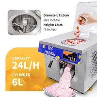 Acier inoxydable dur commercial de machine de crème glacée du fabricant 24L/H de Gelato de rendement élevé