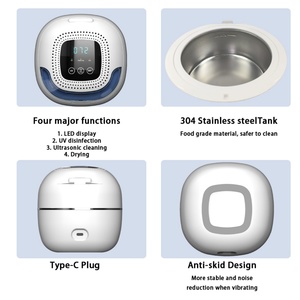Limpiador Ultrasónico Portátil Recargable para Dentaduras Postizas, Retenedores y Aparatos Ortodóncicos |   Dispositivo de Cuidado Dental para Uso Doméstico - Product Image 3