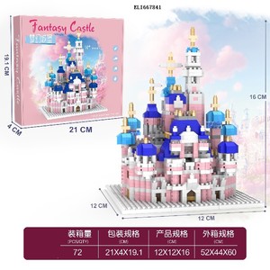 Sognando rosa arcobaleno unicorno castello serie mattoncini creativi fatti da te giocattoli <span class=keywords><strong>principessa</strong></span> castello casa compatibile Set di mattoni da costruzione - Product Image 2
