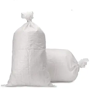 Yeni toptan Oem 25kg 50kg beyaz renk geri dönüşüm ambalaj Pp dokuma çanta 50kg çimento un pirinç gübre yem gıda torba