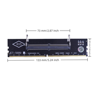 Adaptador de Memoria TISHRIC DDR3 DDR4 DDR5 para Laptop a Computadora de Escritorio, Probador de Memoria, Conector de RAM, Tarjeta DIMM, Convertidores de SO-DIMM a PC