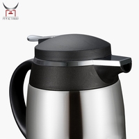 Termos Kopi & Teko Kopi Stainless Steel Vakum, Botol Air Termal Terisolasi untuk Luar Ruangan dengan Pegangan
