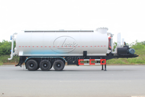 High Safety Vacuum Conveyor Tanker Semi-trailer 45 m³ Closed <b>Dust</b> Suction Discharge Trailer Industrial Vehicle - Product Image 6