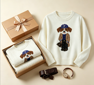 <span class=keywords><strong>Pull</strong></span> en tricot jacquard décontracté à col rond et manches longues pour <span class=keywords><strong>femme</strong></span>, motif dessin animé, coupe <span class=keywords><strong>oversize</strong></span> - Product Image 6