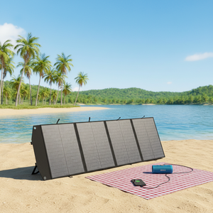 Panneau solaire portable pliable 200W pour les escapades en <span class=keywords><strong>île</strong></span> et en lac, alimente les enceintes Bluetooth, les petits ventilateurs et les té<span class=keywords><strong>l</strong></span>éphones - Product Image 1