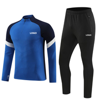 Maillot uni jeu équipe uniforme costume impression pour adultes ensemble de maillot à fermeture éclair complète hommes maillot de football vêtements de Football survêtement de Sport