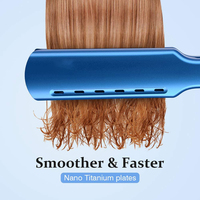 Fer à Lisser Professionnel Titane Tourmaline Céramique Électrique, pour Cheveux Bouclés/Fins, Personnalisable avec Logo