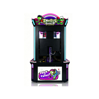 Machine d'arcade à monnayeur pour 4 joueurs avec système de rédemption de tickets, garantie 1 an, support anglais, thème Zombie Party pour centres commerciaux