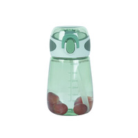 Bouteille en verre transparent gradué 400ml/600ml avec logo personnalisé, mignonne, pour enfants, avec poignée, anti-fuite, sans BPA, compatible lave-vaisselle, pour la rentrée scolaire, vente en gros