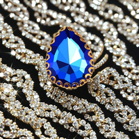 Strass en verre faits main à coudre, forme œil de cheval, à dos plat, 12 facettes, 10*14MM 13*18MM, technique de fixation à chaud, pour nail art et vêtements