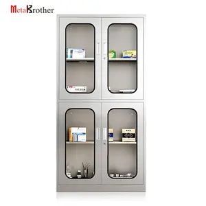 Медицинский шкаф MBSS4GD из нержавеющей стали 201 высокого качества, 4 стеклянных двери, шкафчик из нержавеющей стали, мебель для чистки больниц