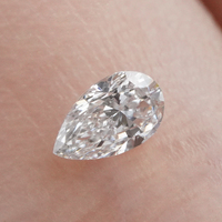 Diamants de laboratoire cultivés en CVD HPHT de petite taille, de forme poire, sans couleur, blancs, fabriqués par Diamante Manufacture
