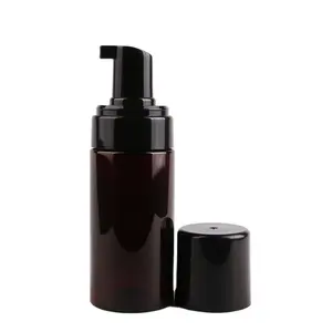 RUIPACK-Bouteille moussante en plastique de 100ml, distributeur de savon liquide noir à pompe, meilleure bouteille de mousse bon marché avec mousseur, vente en gros