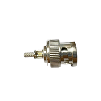 Connecteur coaxial BNC mâle à sertir 50 Ohm, connecteur coaxial RF BNC nickelé DC~3GHz pour câble coaxial d'antenne RG316 RG174