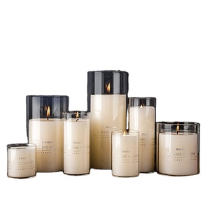 Manufactory Wholesale Candle Jars Wholesale Frosted Empty Candle Jars for Luxury Making Frosted Glass Candle Holder