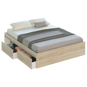 Ensemble de meubles de chambre à coucher en mélamine de style industriel de haute qualité, taille <span class=keywords><strong>king</strong></span>, avec lit <span class=keywords><strong>king</strong></span>, table de chevet, tête de lit et commode - Product Image 3