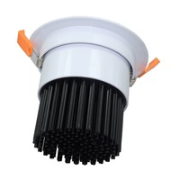 Spot LED encastré sans cadre à haute luminosité 5W-24W, anti-éblouissement, CRI>80, lumière blanche chaude 3500K, dimmable, pour usage intérieur, IP44