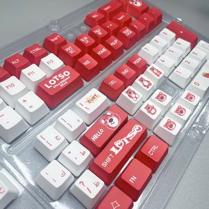 <span class=keywords><strong>Clavier</strong></span> mécanique à thème ours fraise arabe, touches de <span class=keywords><strong>clavier</strong></span> en PBT, hauteur XDA, transfert thermique par sublimation - Product Image 2