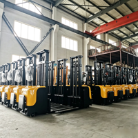 1-Tonnen Automatischer Stehender Kleiner Elektrischer Palettenhubwagen mit Hydraulischem Hub für Industrielle Lagerhaltung und Materialtransport