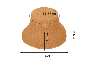 Chapeau Bob à Large Bord Tendance Personnalisable avec Logo pour Femme – Respirant, Coupe-Vent, Protection Solaire, Pliable – Idéal Cadeau de Vacances – Chapeau de Paille - Product Image 2