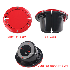 Bouchon de réservoir de carburant rouge pour véhicule tout-terrain, <span class=keywords><strong>prix</strong></span> d'usine, adapté aux accessoires de voiture <span class=keywords><strong>Jeep</strong></span> <span class=keywords><strong>Wrangler</strong></span>, bouchon de porte-carburant - Product Image 2