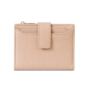 Portafoglio da Donna TAOMICMIC in Pelle Premium Effetto Coccodrillo, Stile Coreano, Corto, Bifold, con Doppia Cerniera, Porta Carte e Fermasoldi - Product Image 1