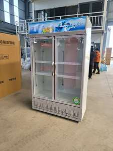 Armadietto commerciale del frigorifero della visualizzazione del supermercato <span class=keywords><strong>con</strong></span> le porte di vetro di raffreddamento diretto a temperatura singola - Product Image 5