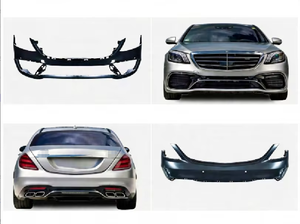 Kit Carrozzeria Completo per Mercedes Classe <span class=keywords><strong>S</strong></span> <span class=keywords><strong>W222</strong></span> 2014-2020 - Aggiornamento a Stile S63 AMG: Minigonne Laterali, Paraurti Anteriore e Posteriore, e Griglia - Product Image 3