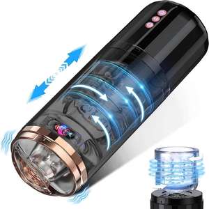 Giocattoli Sessuali per Uomini Adulti, Masturbatore Telescopico con Vibrazione e Rotazione, Massaggiatore Maschile con Pompa, Vibratore, Giocattoli Sessuali per Uomo - Product Image 1