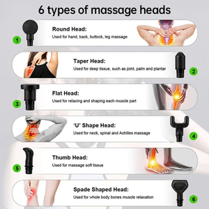 Pistol pijat otot pemanas tubuh, 60W 6 kepala dalam pemulihan olahraga Pistola De Masaje tren 30 kecepatan - Product Image 6