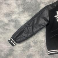 DENIMGUYS Hommes École Collage Baseball Letterman Veste Serviette Personnalisée Broderie Manches En Cuir Varsity Veste Hommes