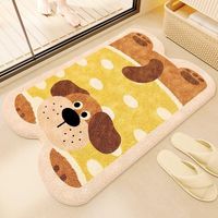 Tapis de salle de bain en cachemire absorbant et épais, antidérapant, moderne, pour la maison et l'hôtel