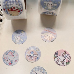 500 Pegatinas Redondas de PVC con Diseño de Perro de Canela, por Rollo, Autoadhesivas, Etiquetas para Juguetes Infantiles y Decoración para Agendas - Product Image 3