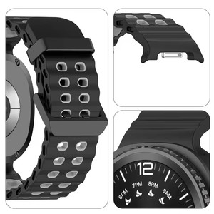 <span class=keywords><strong>Correa</strong></span> Ocean de colores dobles al por mayor para Samsung <span class=keywords><strong>Galaxy</strong></span> <span class=keywords><strong>Watch</strong></span> 8 Classic <span class=keywords><strong>46mm</strong></span> 8 40mm 44mm <span class=keywords><strong>Correa</strong></span> de silicona para pulsera - Product Image 5