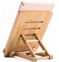 Soporte Plegable de Madera de Bambú para Tablet, Compatible con iPad, Air Mini, Samsung, Nexus y Otros