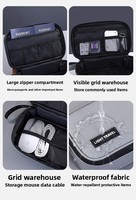 Organisateur de câbles léger en cuir, boîte de rangement numérique multifonctionnelle portable, sac de rangement pour disque dur mobile, chargeur de téléphone