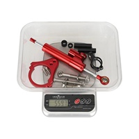 Amortisseur rouge + kit de support noir, stabilisateur, amortisseur de direction avec fixation rouge pour Kukirin G3 Pro 2024/Ausom Gallop