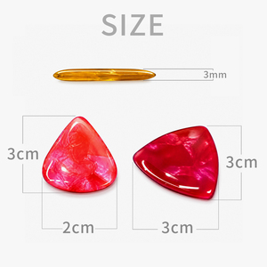 Púas de Guitarra de Celuloide de 3mm, Curvas, Gruesas, con Acabado Brillante, Forma de Lágrima Triangular Grande, Venta al Por Mayor - Product Image 6