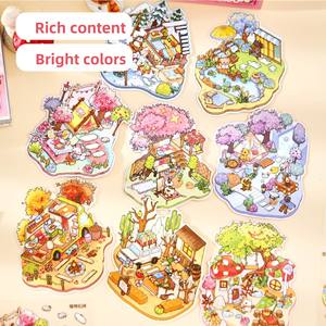 Paquete de 24 Pegatinas 3D MINI2.5d con Diseños de Paisajes, Pegatinas Divertidas para Acampar, Libro Infantil, Libro Silencioso - Product Image 1