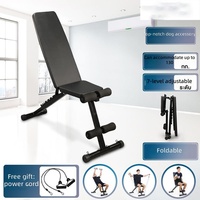 Banc de musculation multifonctionnel pour usage domestique, chaise de fitness non pliable, réglable sur plusieurs niveaux pour les exercices abdominaux