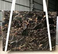 Marbre noir Portoro d'Athènes, dalle de marbre naturel pour escaliers, murs-rideaux, sols, comptoirs, décoration d'hôtels et de villas