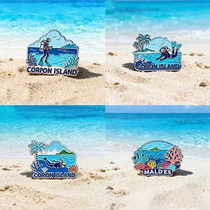 Tùy chỉnh Antique/Hiện đại coron đảo seascape ve áo pins công ty lưu niệm & khuyến mại kho báu - Product Image 2