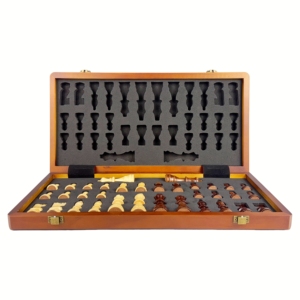 Juego de Ajedrez Magnético Plegable de Lujo, Ecológico, Hecho a Mano, de Madera, de 15 Pulgadas, con Caja de Transporte, Portátil, para Niños - Product Image 3