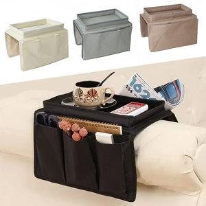 Sac de rangement multi-poches, plateau pour accoudoir, sac de rangement suspendu avec poches et porte-gobelet, organisateur de plateau - Product Image 3